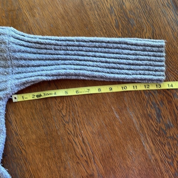 Spense Knits Gray Ribbed Sweater 3/4 Sleeves Crewneck Size Medium - Picture 9 of 11